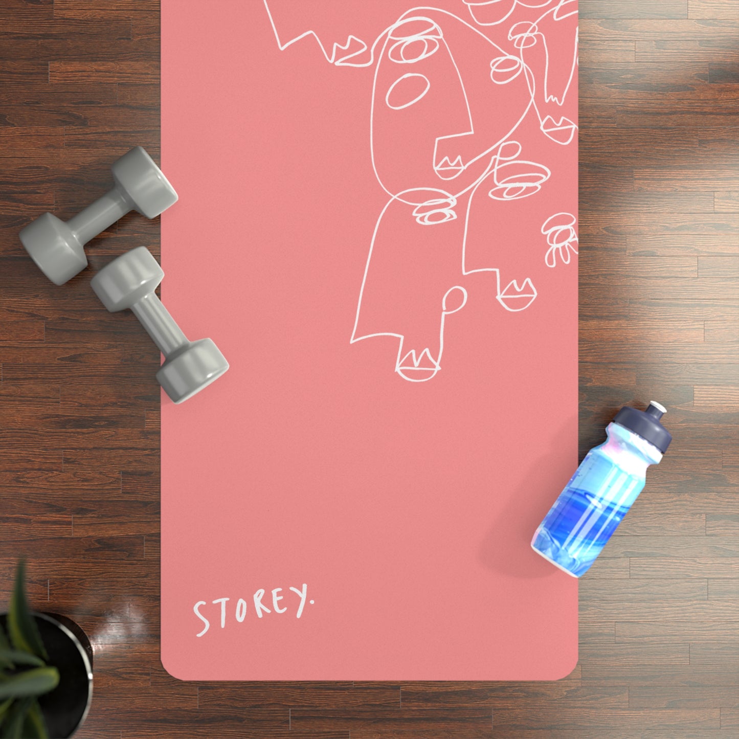 SOULS DON'T MEET BY ACCIDENT - SALMON - Rubber Yoga Mat