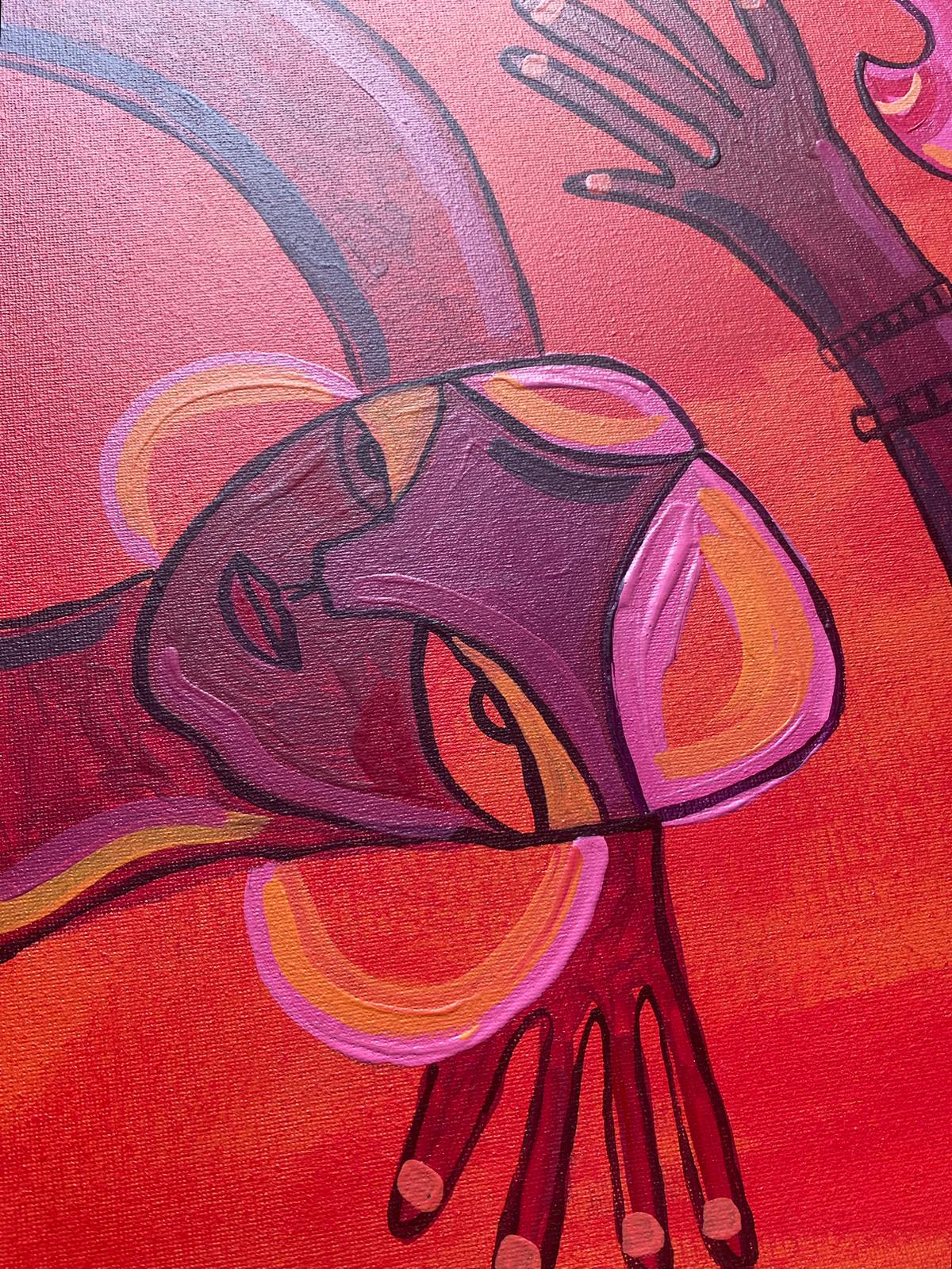 Divine Dancing - Original Acrylic Painting on Canvas