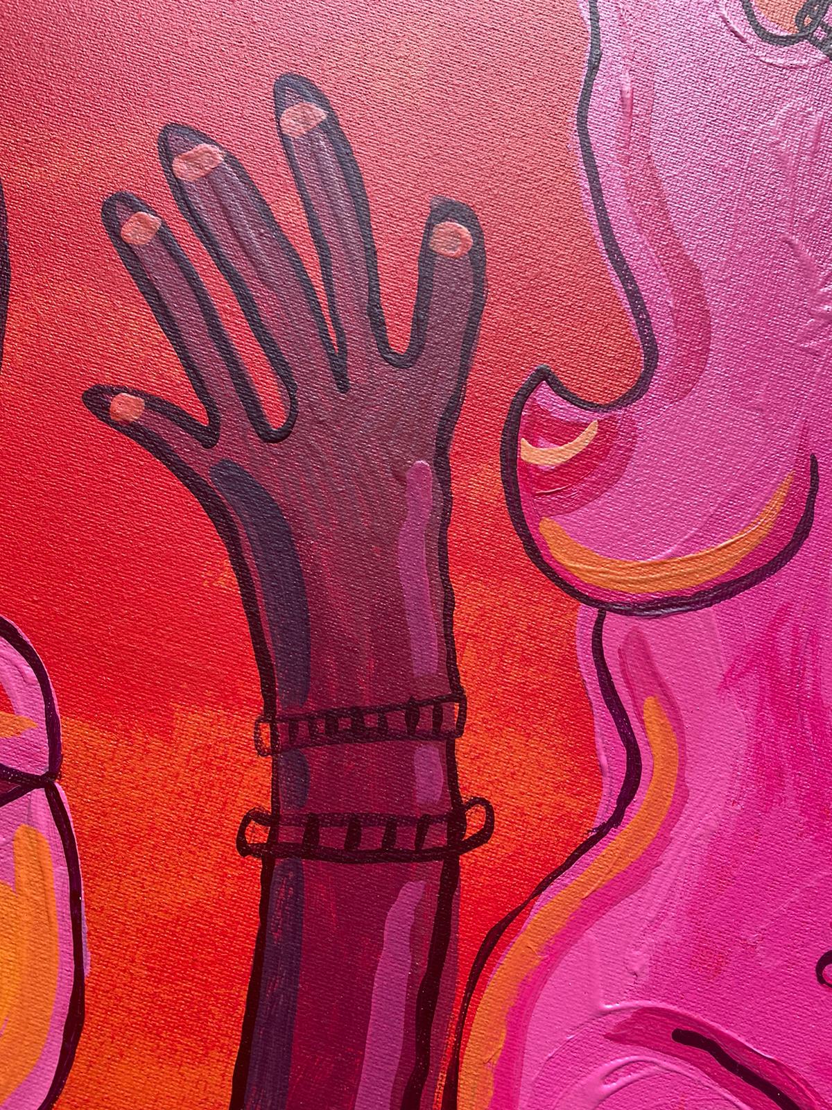 Divine Dancing - Original Acrylic Painting on Canvas