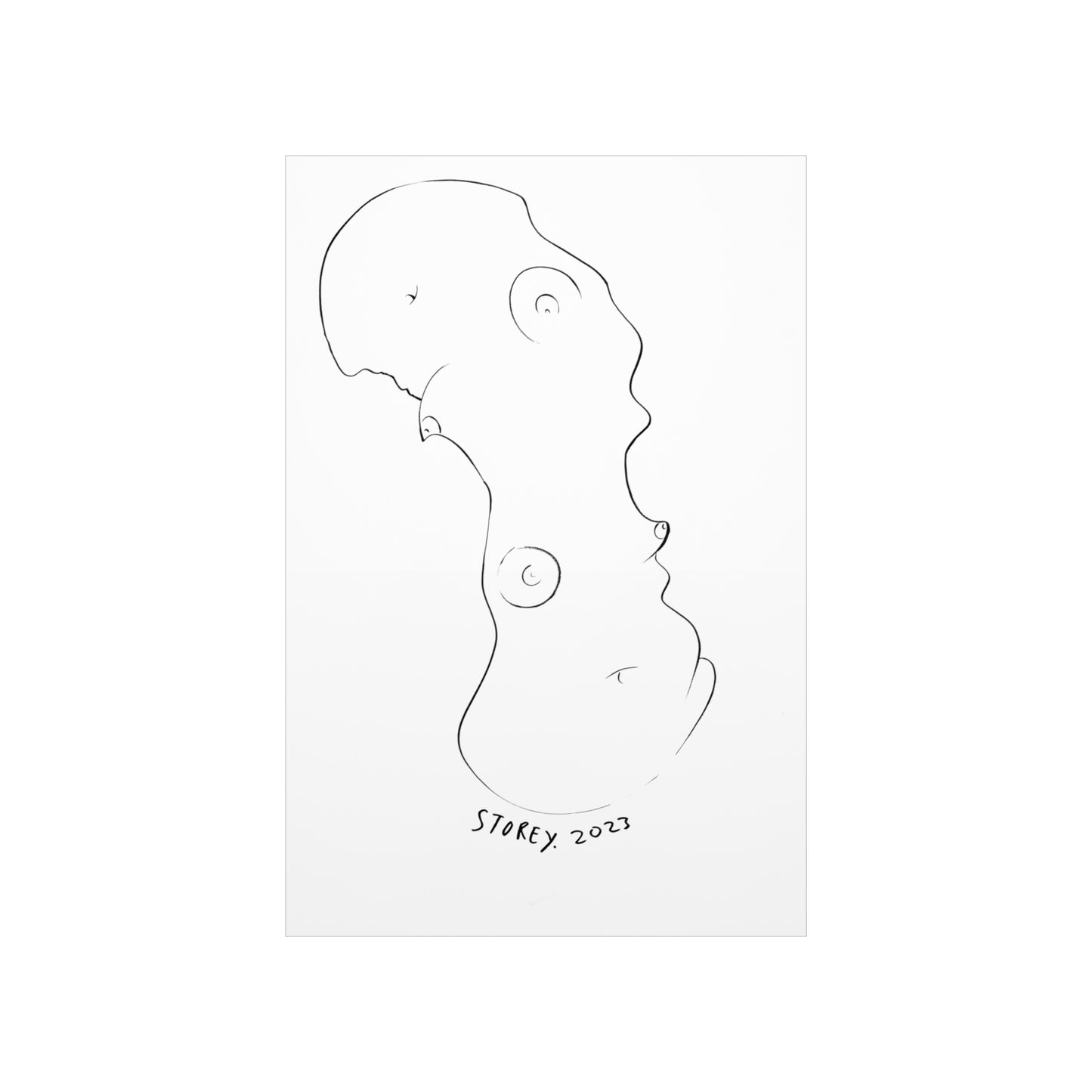 FEMININE REFLECTION - Original Pen Drawing