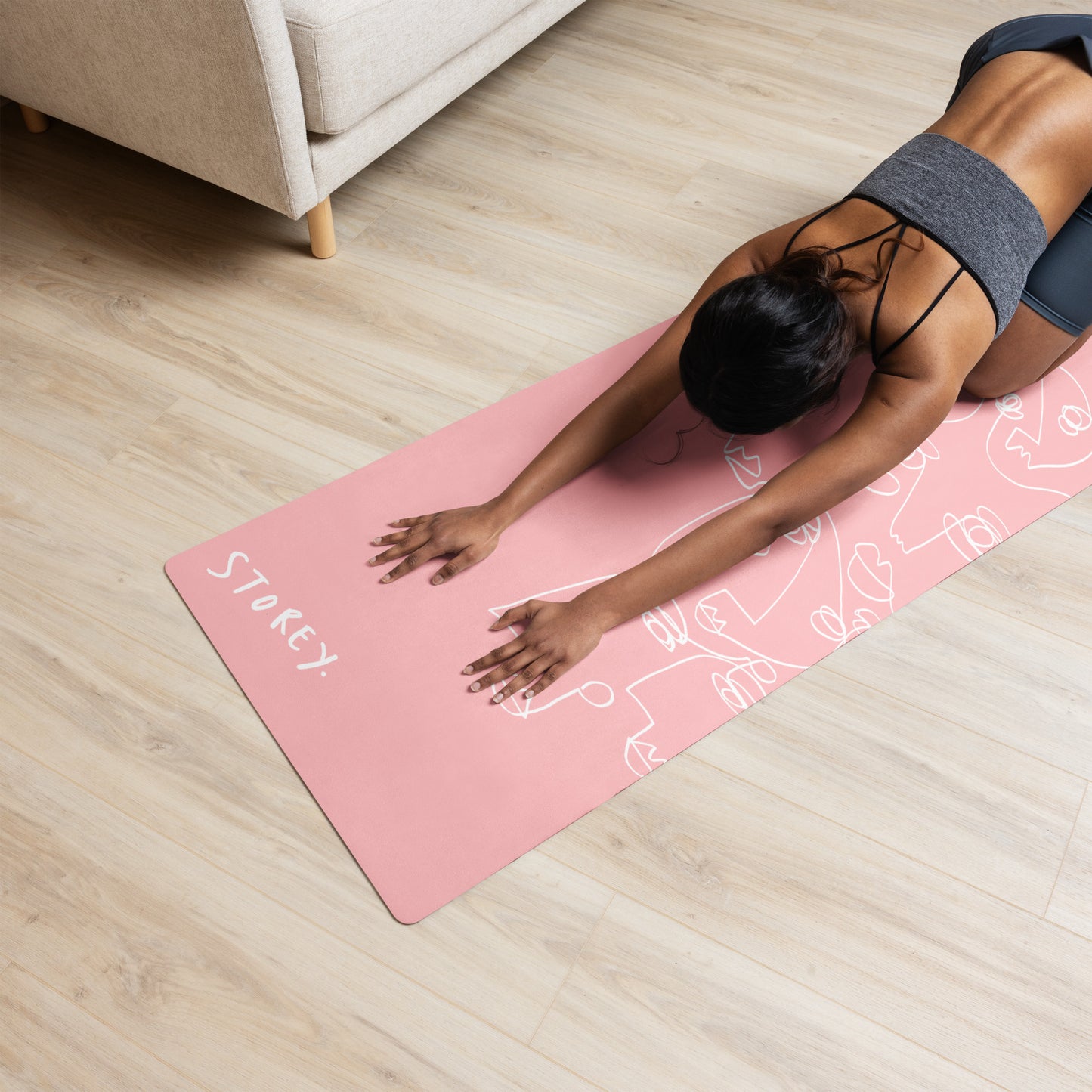 SOULS DON'T MEET BY ACCIDENT - SALMON - Rubber Yoga Mat