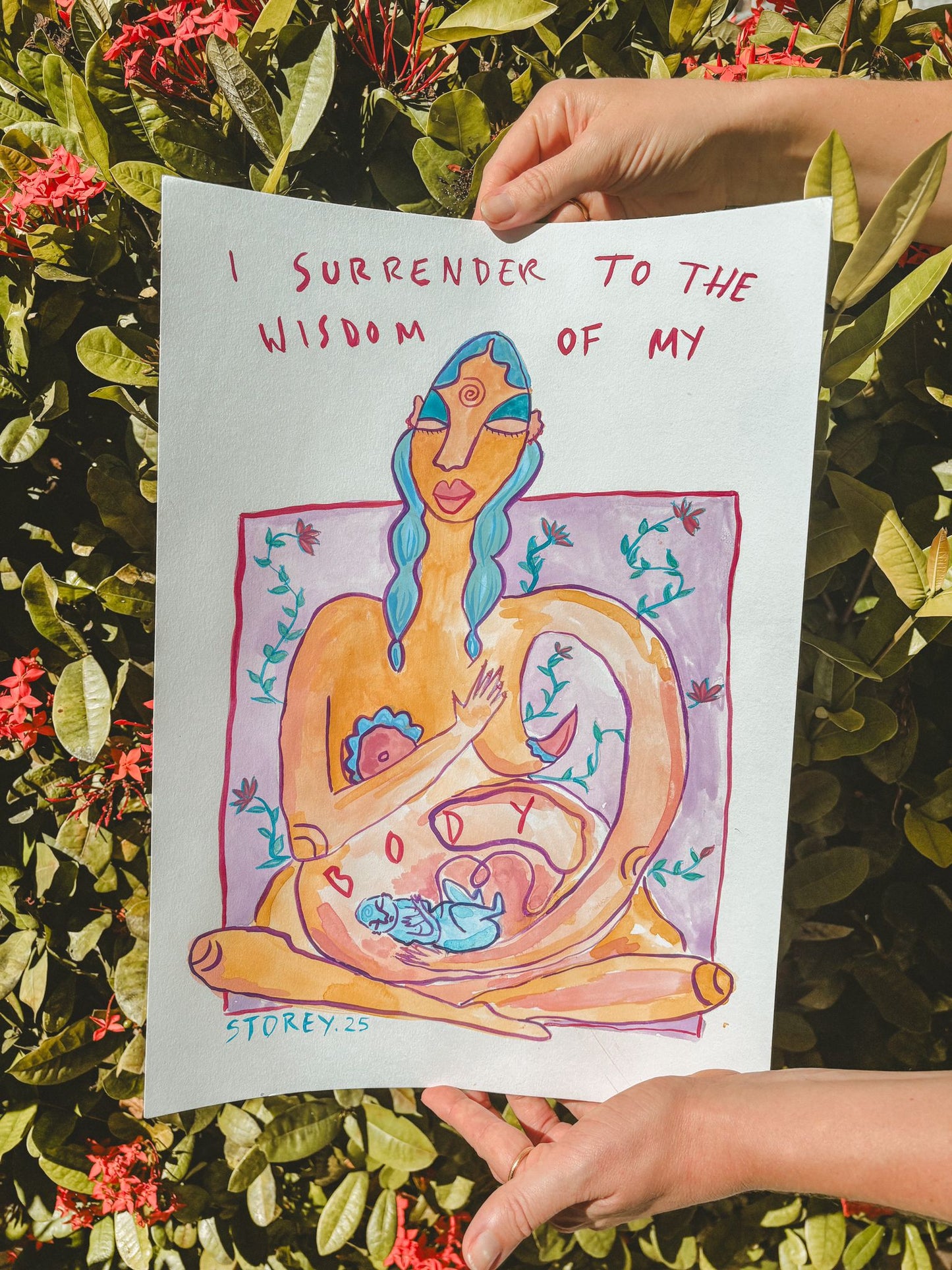 Surrender To The Wisdom Of Your Body - 2025 - Original Painting
